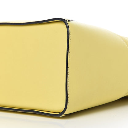 MCM Grained Calfskin Crossbody Hobo Yellow 8 of 9