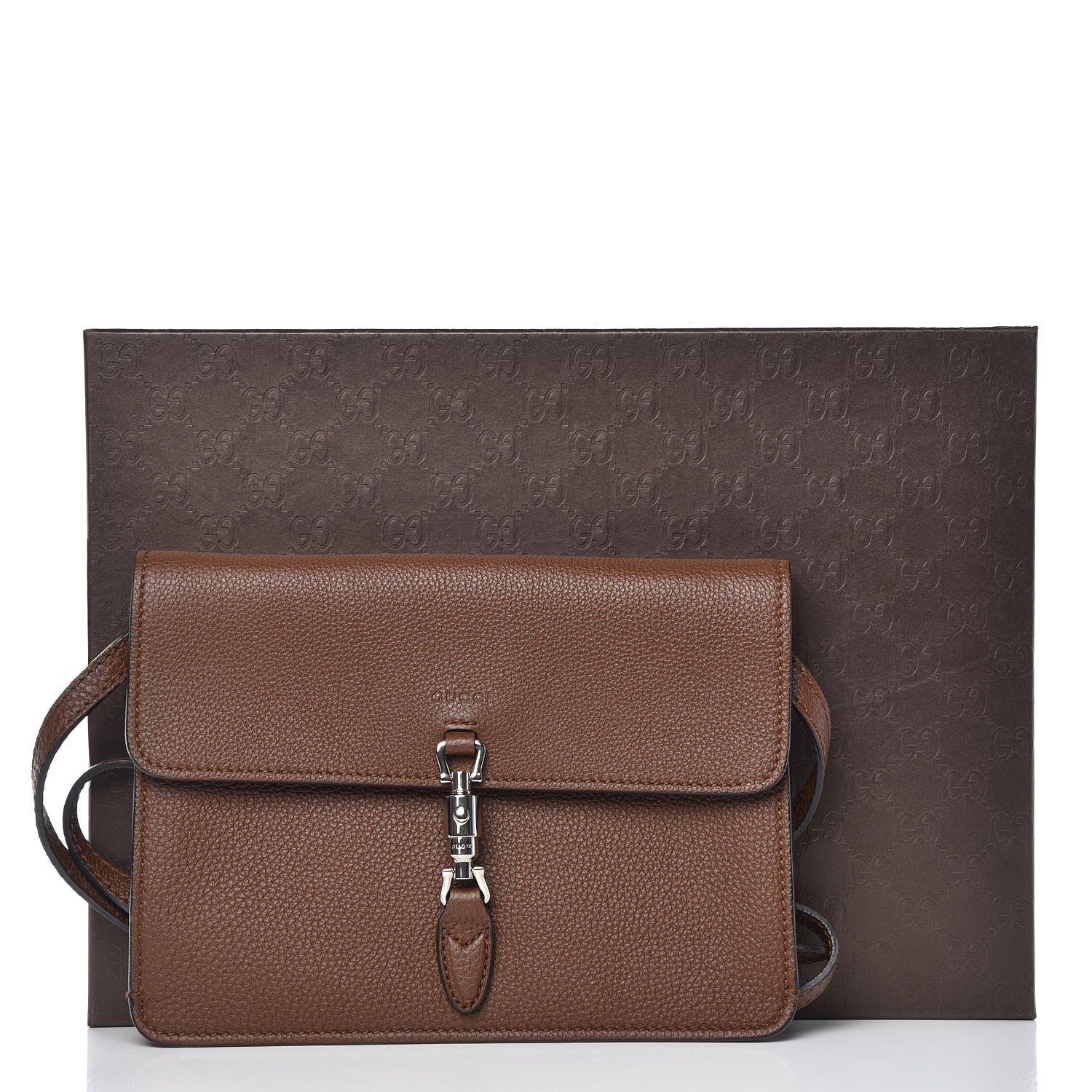 Gucci Grand Prix Calfskin Jackie Convertible Shoulder Bag Nut Brown 9 of 9