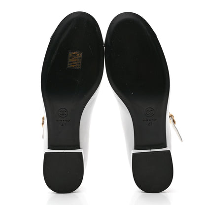 Chanel Patent Lambskin Mary Jane Flats 41 White Black 5 of 12
