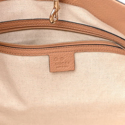 Gucci Pebbled Calfskin Medium Soho Chain Shoulder Bag Camelia 6 of 9