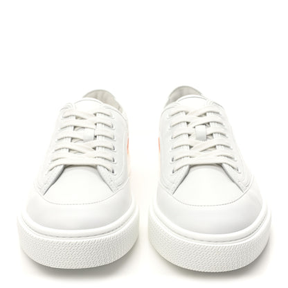 Hermes Calfskin Alligator Womens Get Sneakers 38 White 3 of 11