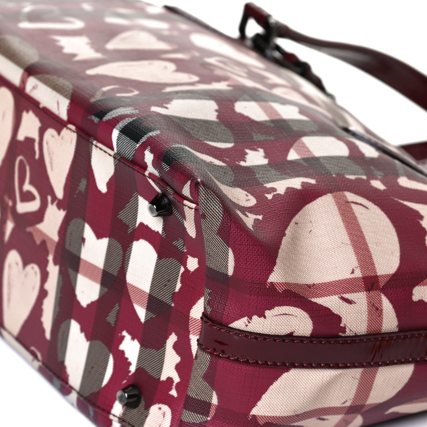 Burberry Nova Check Heart Tote Red 6 of 13