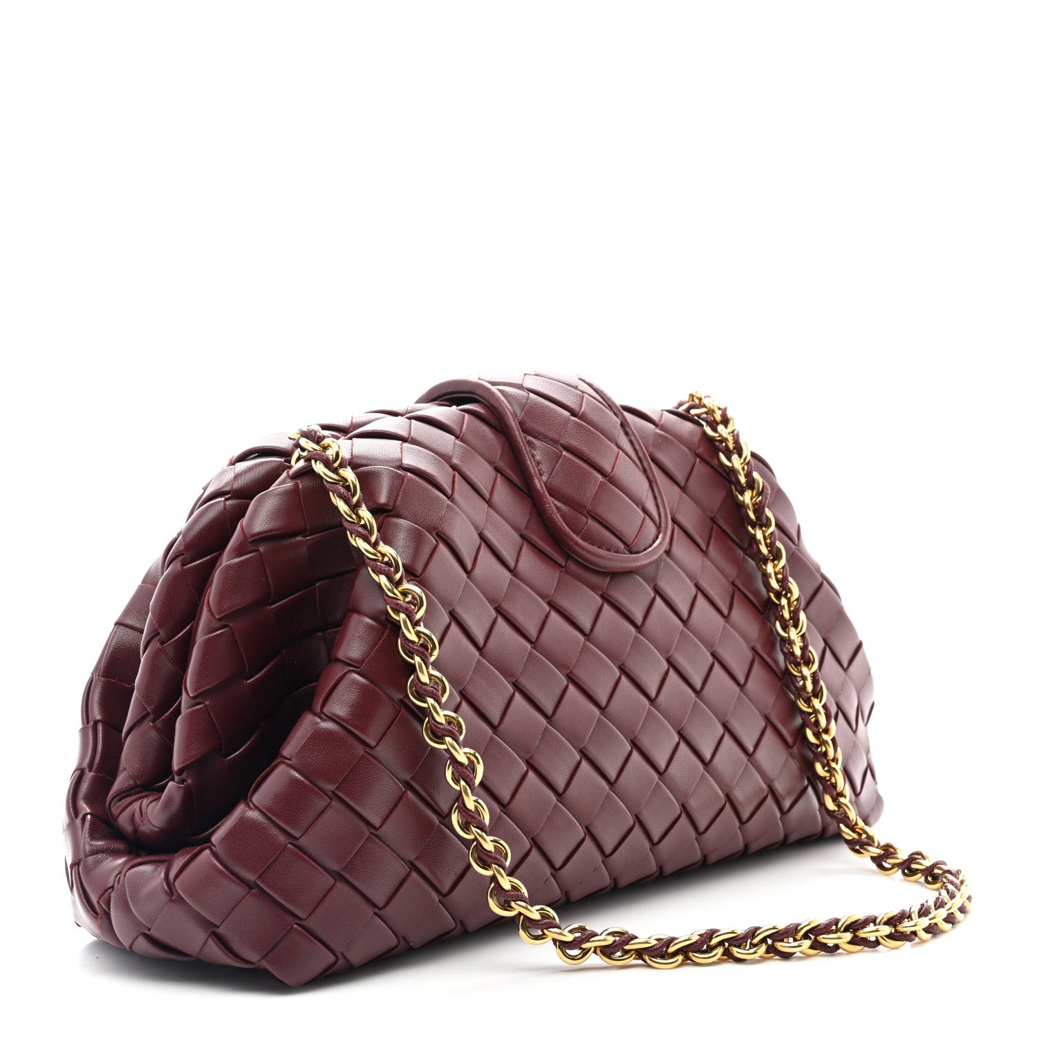 Bottega Veneta Nappa Intrecciato Teen The Lauren 1980 Clutch With Chain Barolo 3 of 13