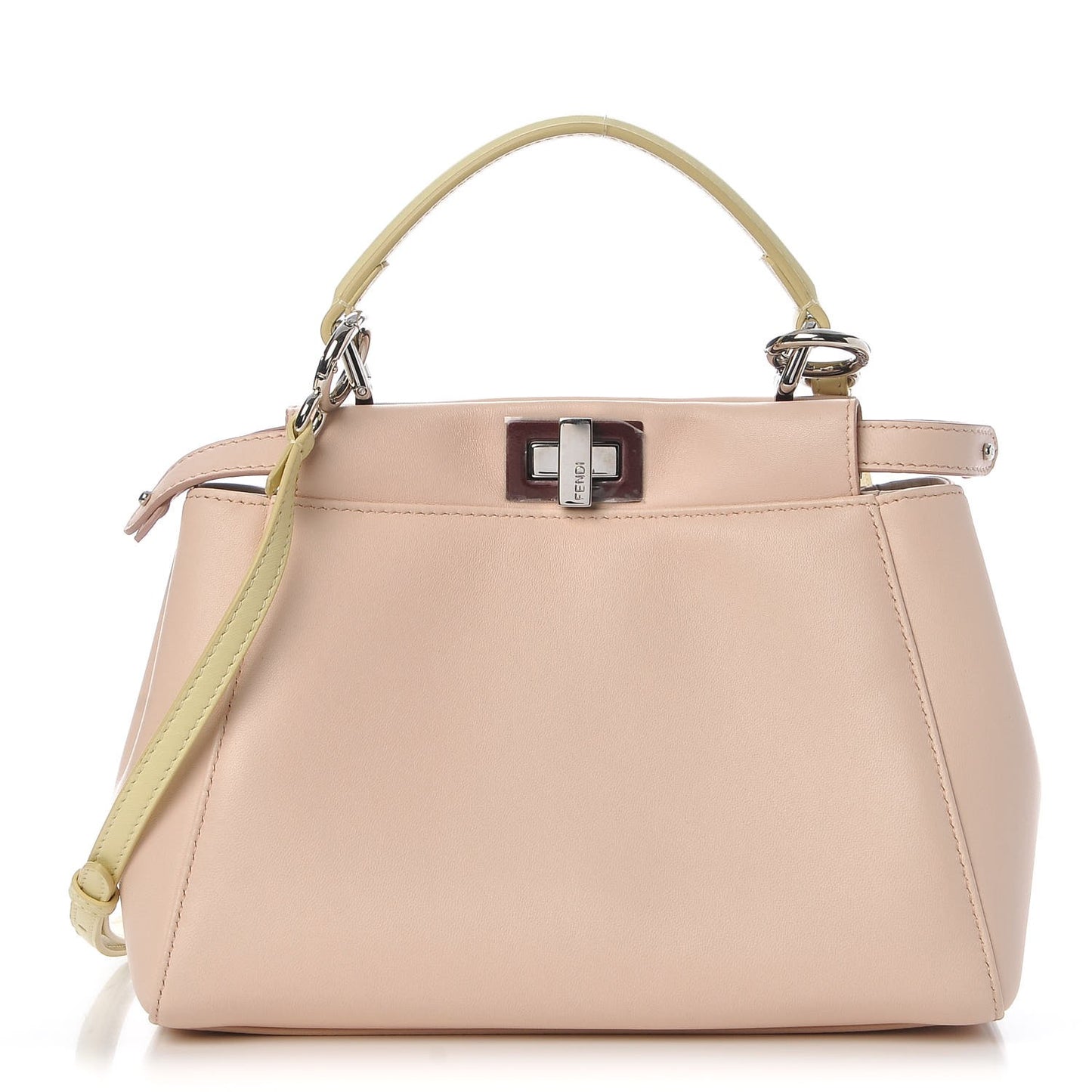 Nappa Colorblock Mini Peekaboo Iconic Satchel Plaster Banana Grigio Polvere