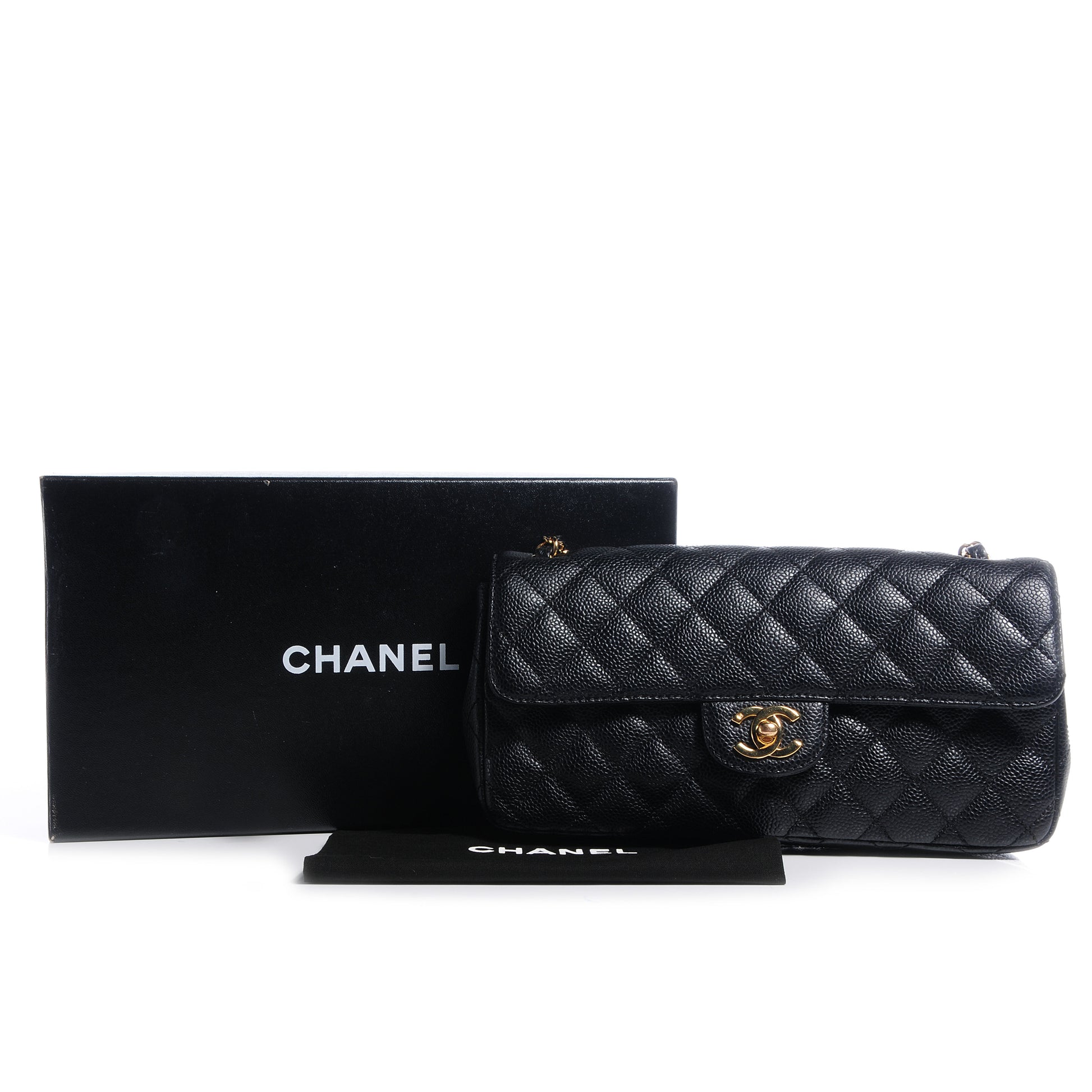 Chanel Caviar East West Flap Black 8 of 8
