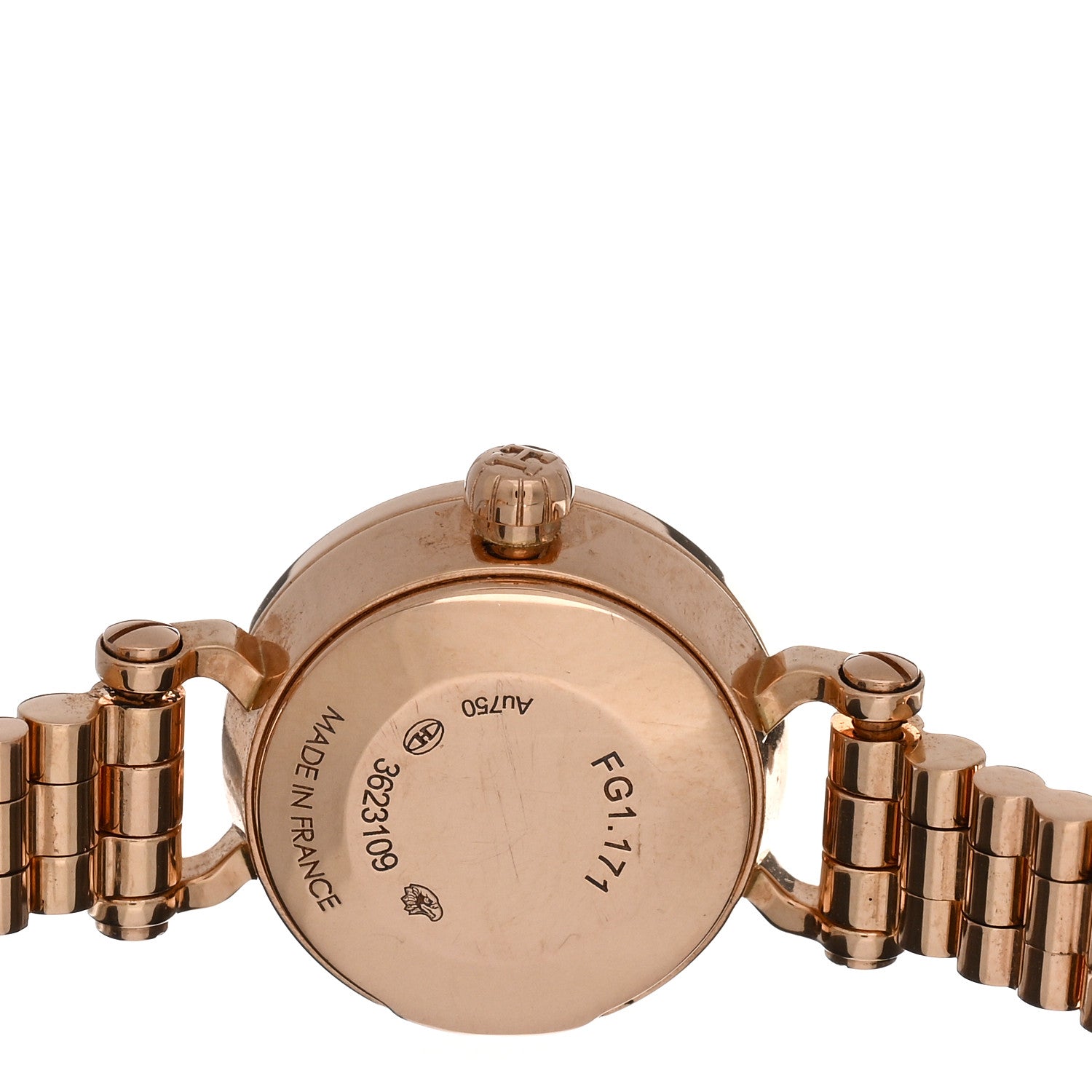 Hermes 18K Rose Gold Diamond Bezel 16mm Faubourg Quartz Watch 4 of 5