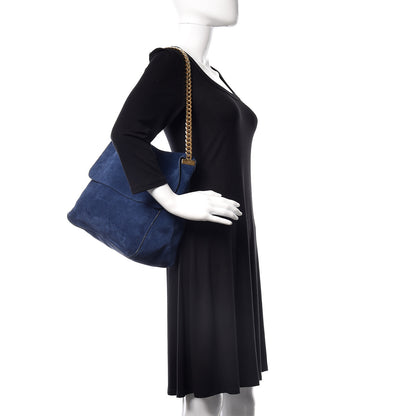 Celine Suede Medium Gourmette Ocean Blue 2 of 8