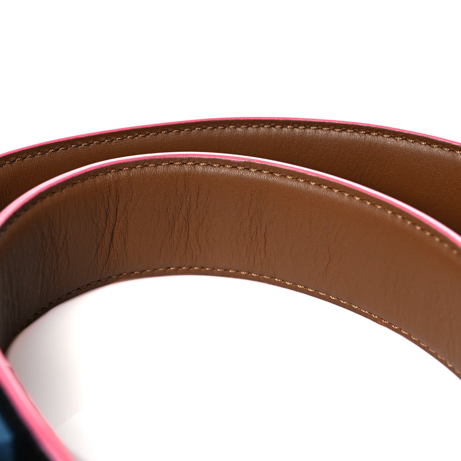 Fendi Vitello Dolce Plexiglass Bi-Color Studded Strap You Black Brownie Multicolor 5 of 5