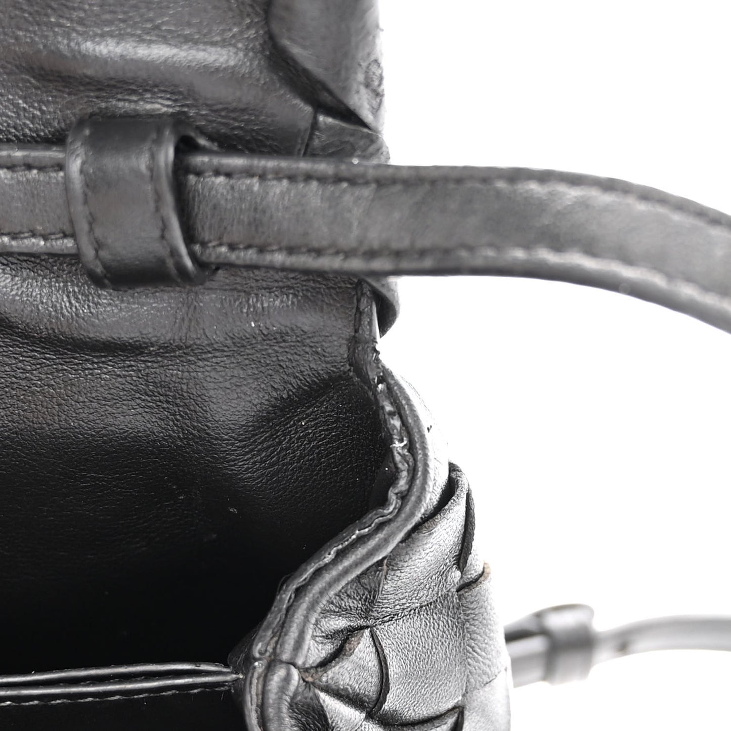 Nappa Intrecciato Mini Crossbody Bag Black