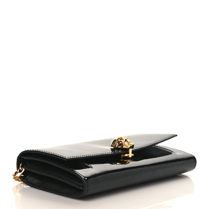 Alexander McQueen Patent Skull Wallet on Chain Black 4 of 8