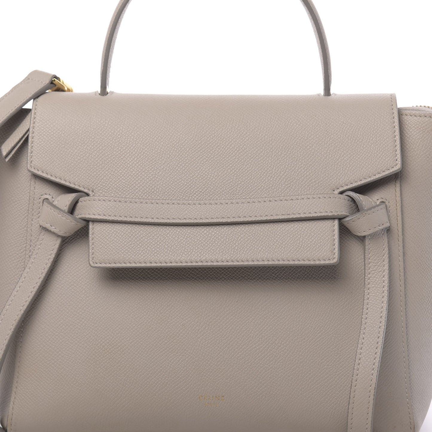 Grained Calfskin Micro Belt Bag Light Taupe