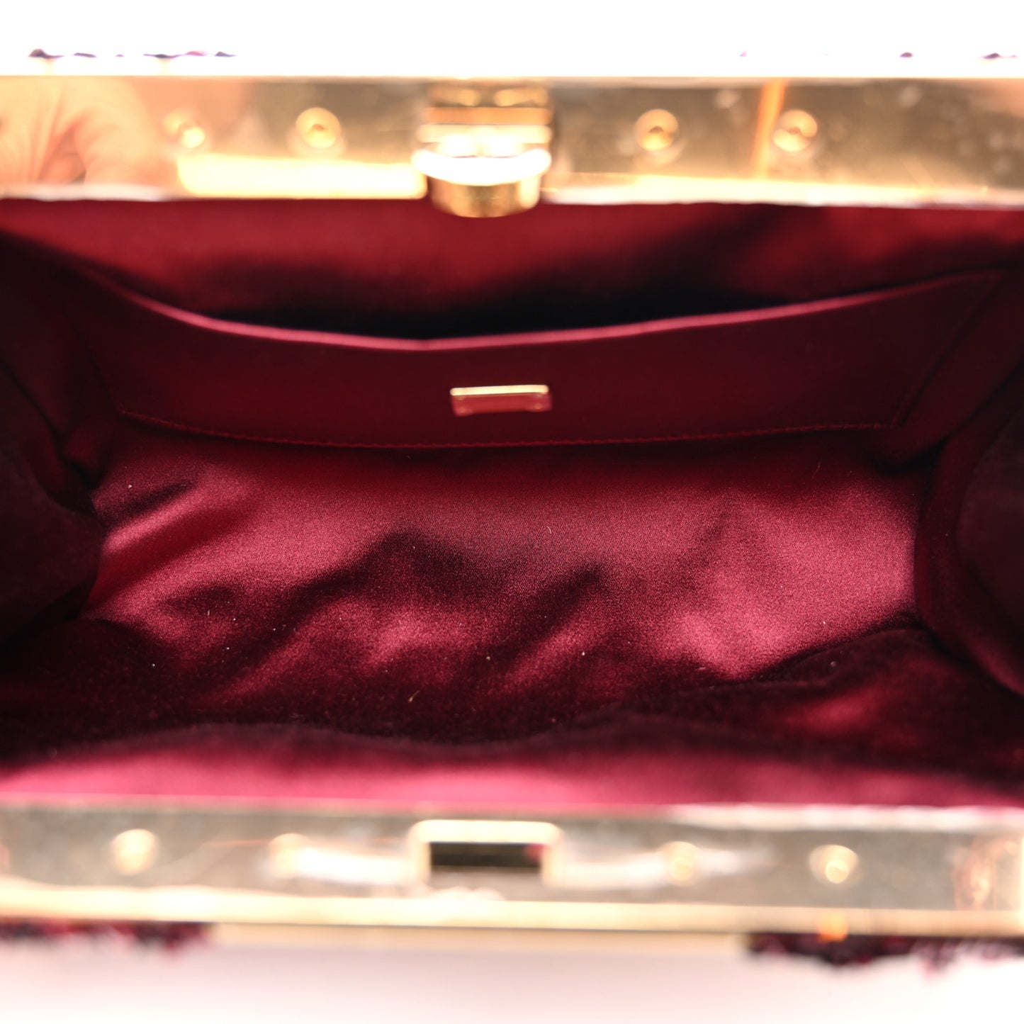 Sequin Crystal Embellished Marlene Chain Clutch Bordeaux Rosso