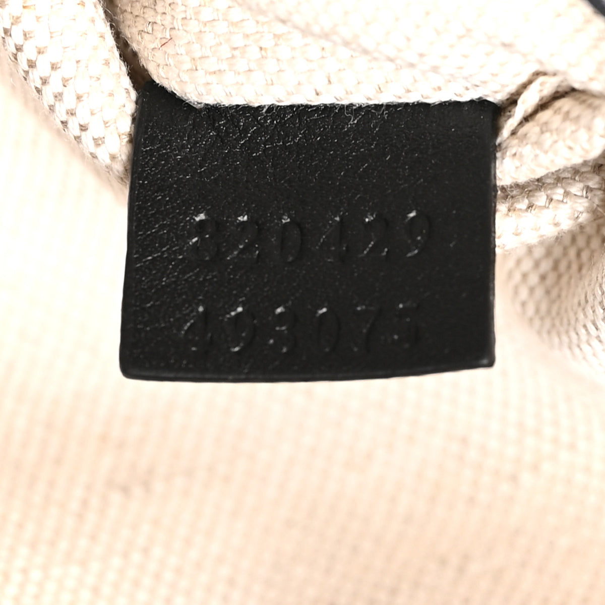 Sakai Be Green Calfskin Diagonal Stitched Small Blondie Shoulder Bag Black