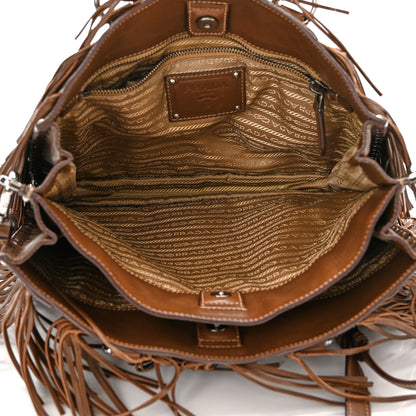 Prada Nappa Fringe Shopping Tote Noce 5 of 11