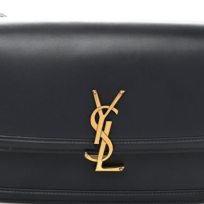 Saint Laurent Box Calfskin Monogram Medium Solferino Satchel Deep Marine 9 of 11