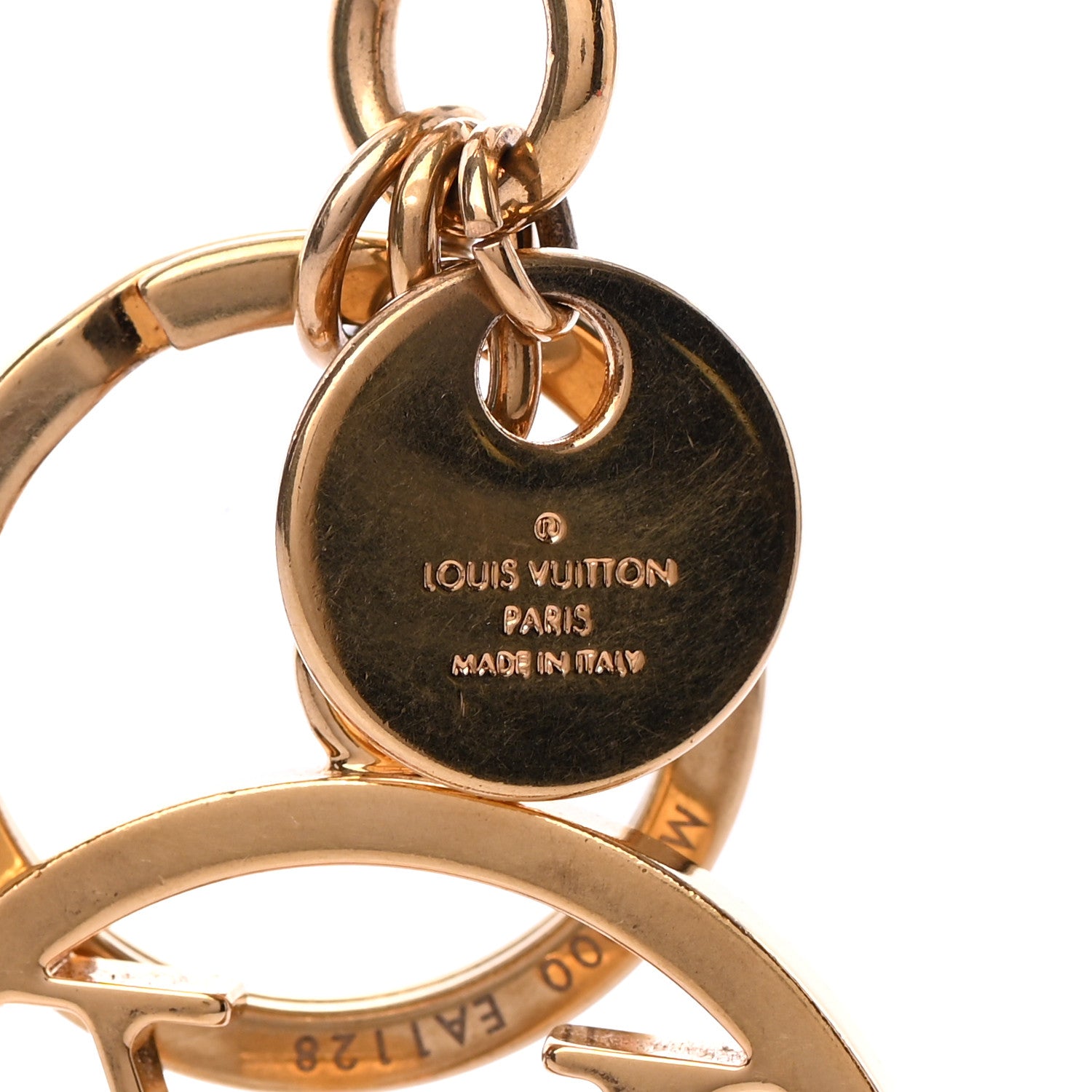 Louis Vuitton LV Circle Bag Charm Key Holder Gold 3 of 4