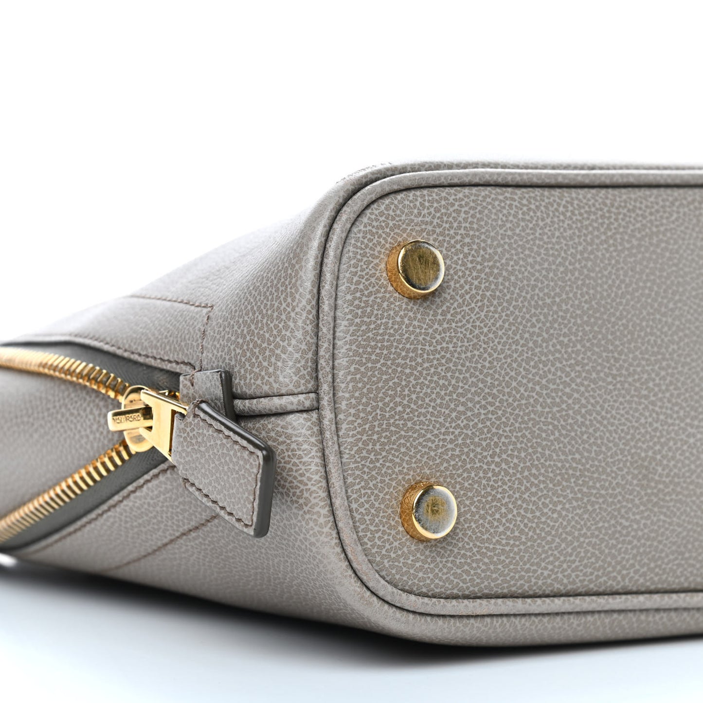 Pebbled Calfskin Jennifer Zip Tote Grey
