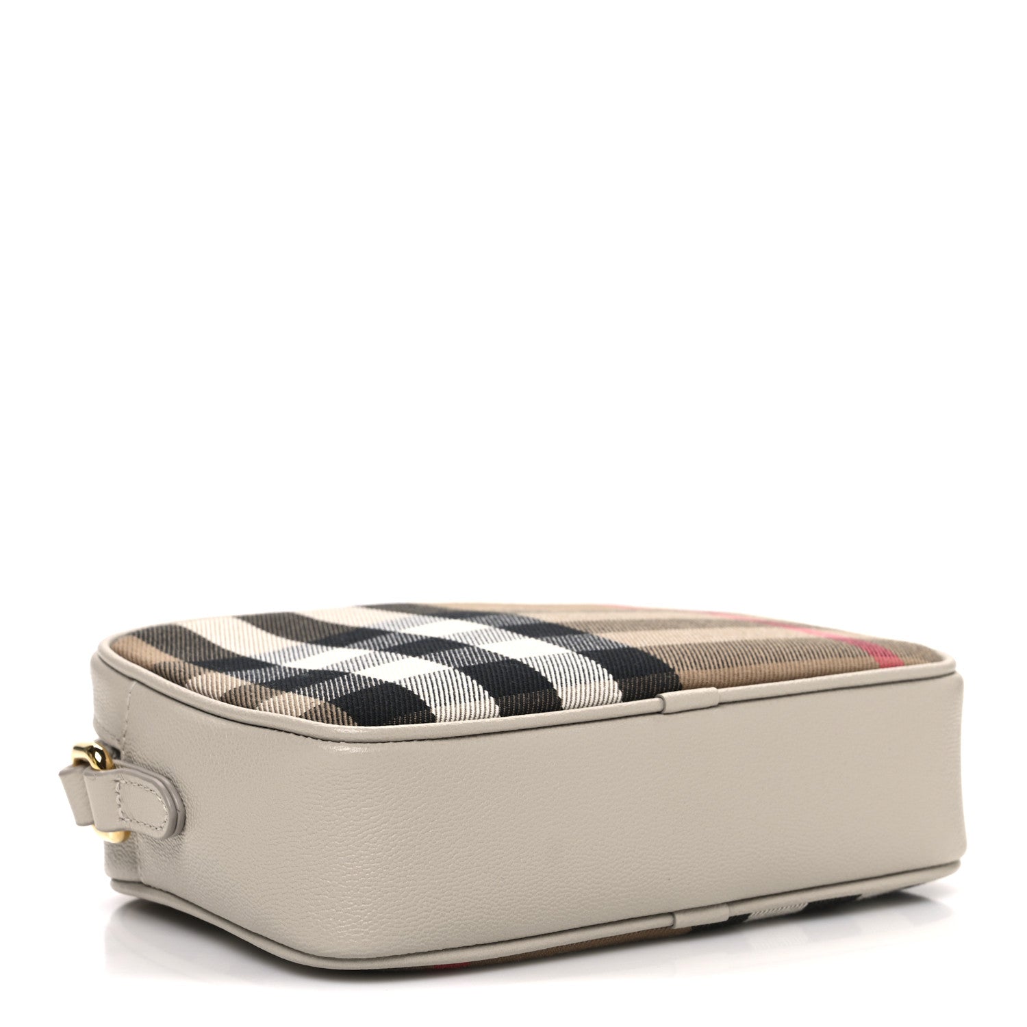 Burberry Calfskin House Check Small Camera Bag Limestone 4 of 11