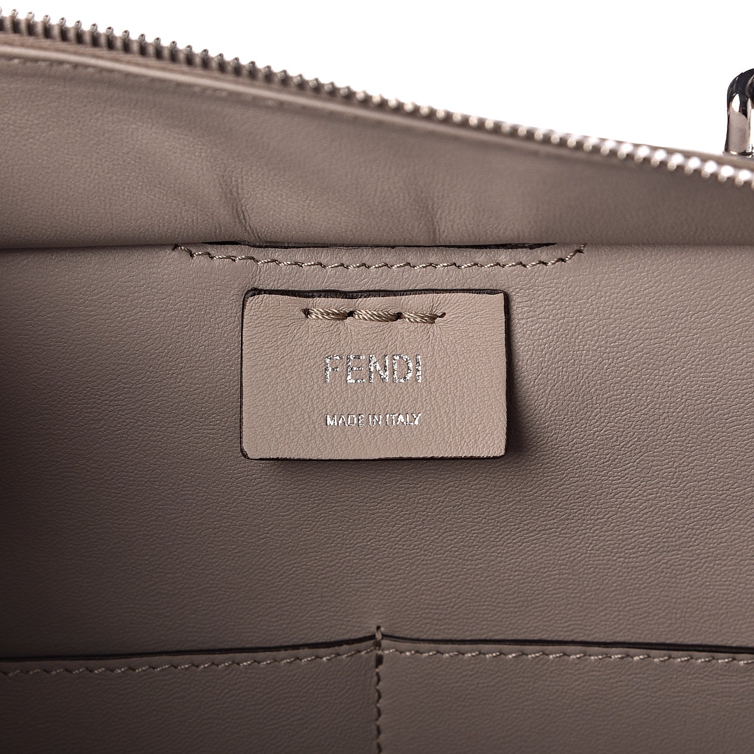 Fendi VItello Dolce Studded Petite 3Jours Tote Grigio Polvere Multicolor 6 of 9