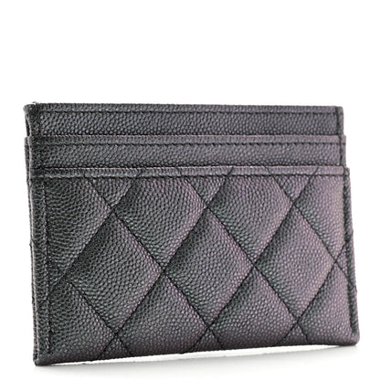 Chanel Iridescent Caviar Quilted Card Holder Black 3 of 8