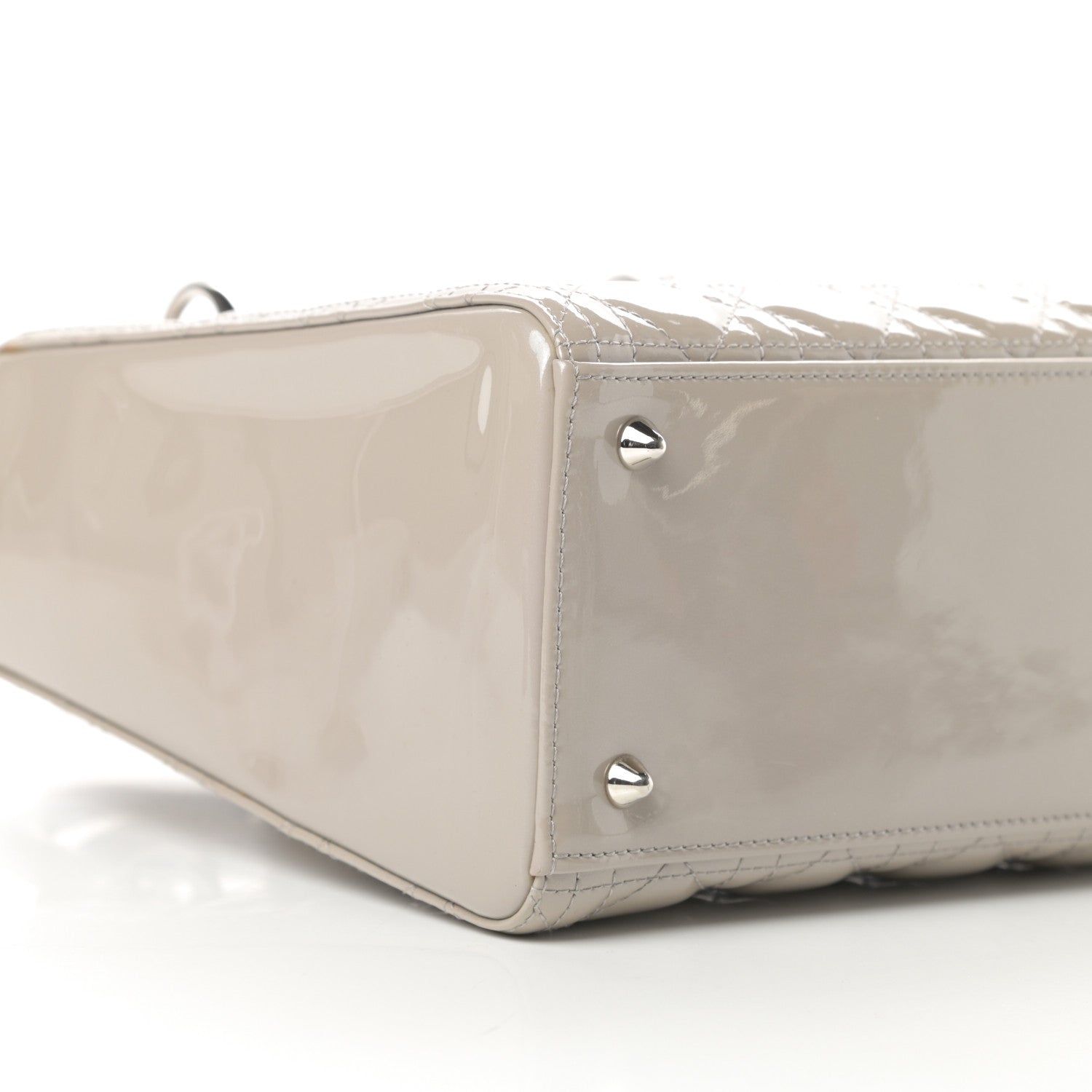 Christian Dior Patent Cannage Medium Lady Dior Grey 9 of 10