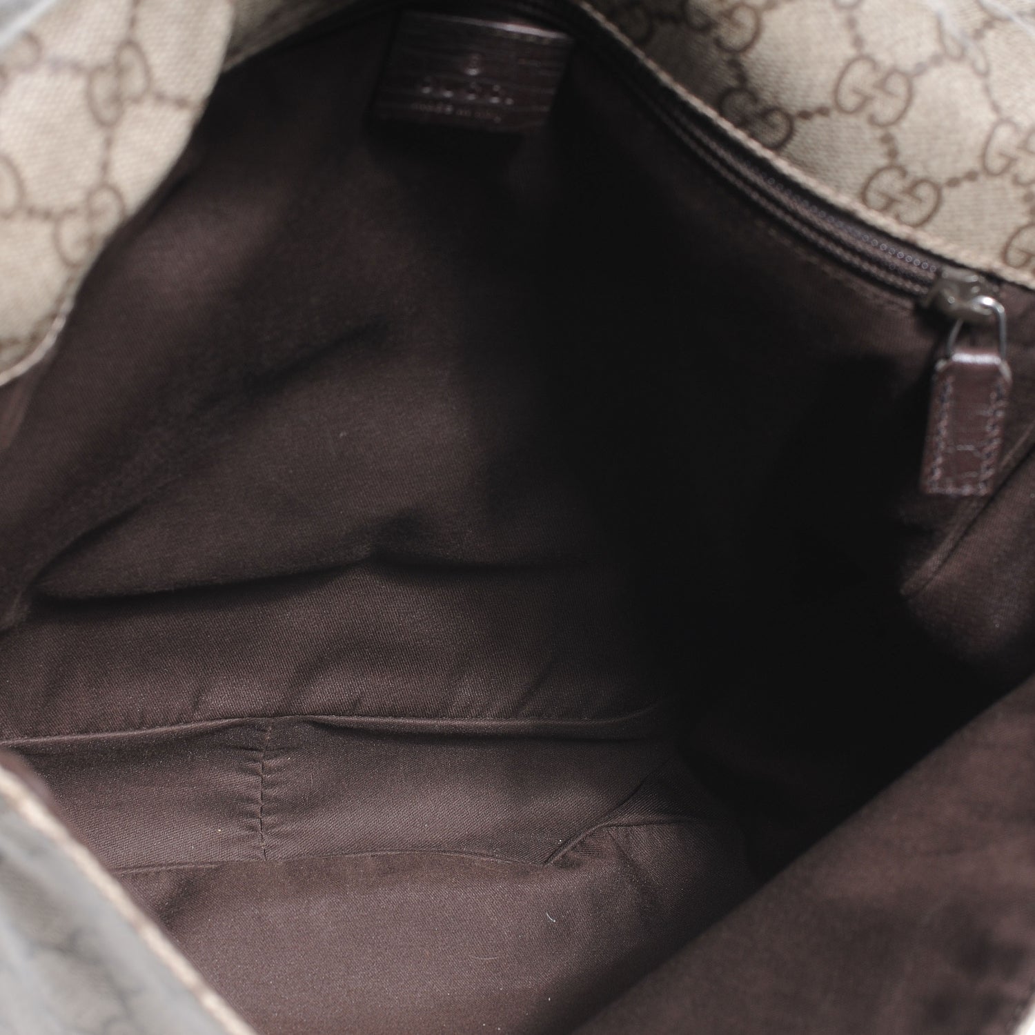 Gucci GG Plus Monogram Web Large Flap Messenger Bag Beige Dark Brown 5 of 7