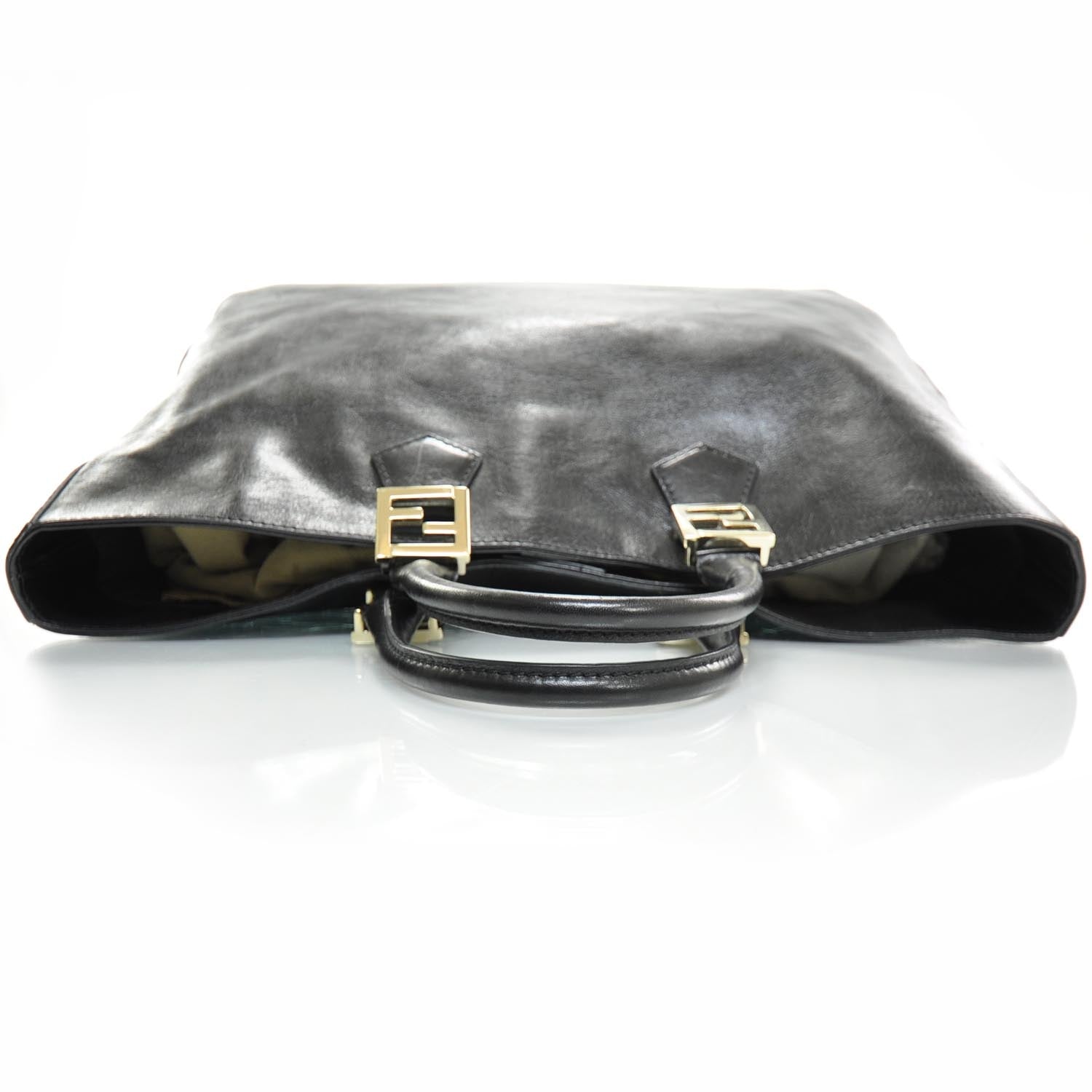 Fendi Leather Twins Tote Black 6 of 12