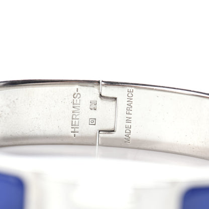 Hermes Narrow Enamel Clic Clac H Bracelet PM Blue Electrique 3 of 4
