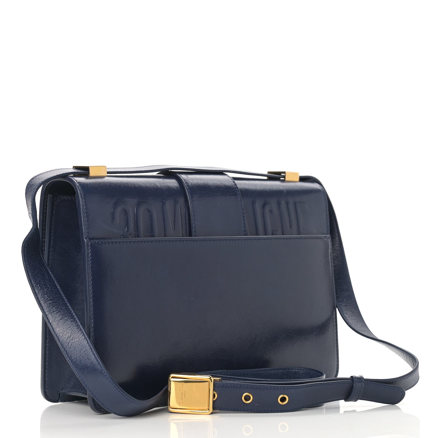 Christian Dior Smooth Calfskin 30 Montaigne Flap Bag Navy 3 of 10