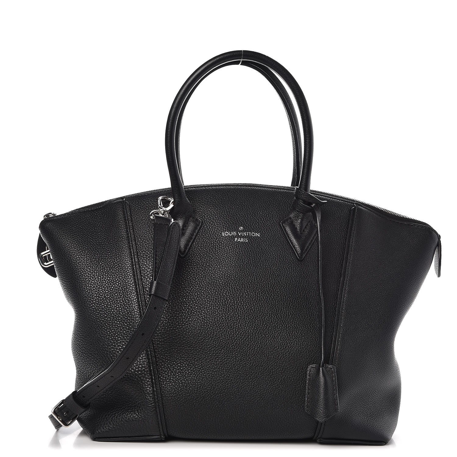 Louis Vuitton Veau Cachemire Soft Lockit MM Black 1 of 21