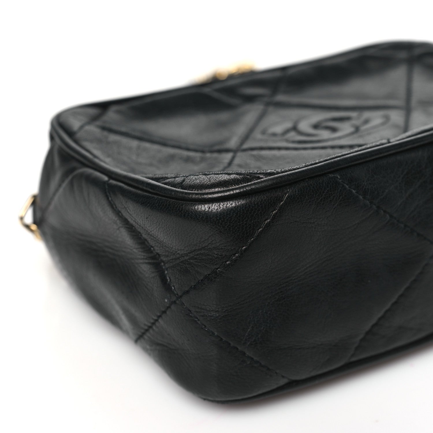 Chanel Lambskin Quilted CC Tassel Camera Case Black 10 of 11