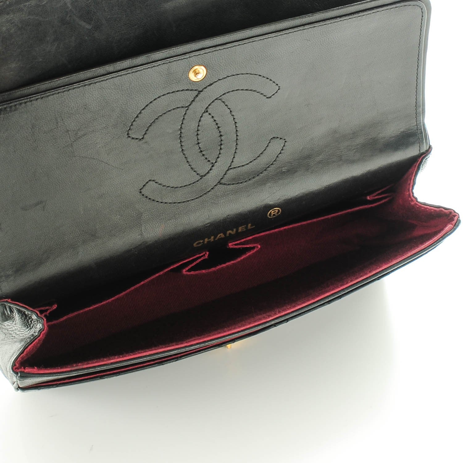 Chanel Lambskin Quilted Medium Double Flap Black 5 of 8
