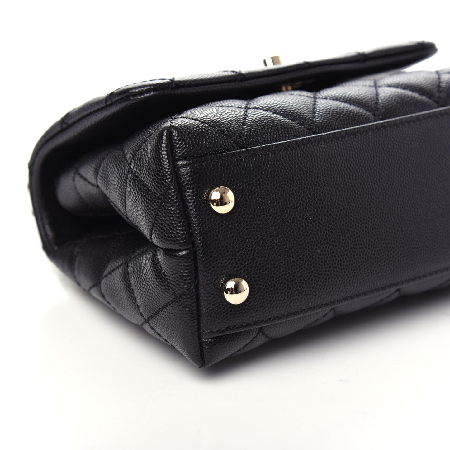 Caviar Quilted Extra Mini Coco Handle Flap Black
