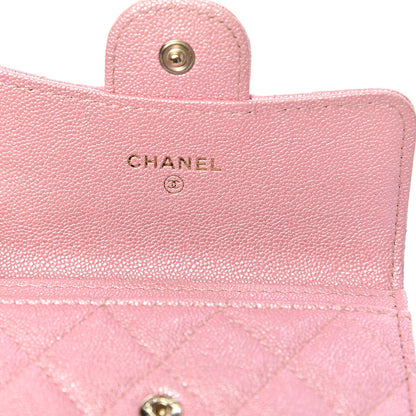 Chanel Iridescent Caviar Quilted Flap Card Holder Rose Pink 6 of 11