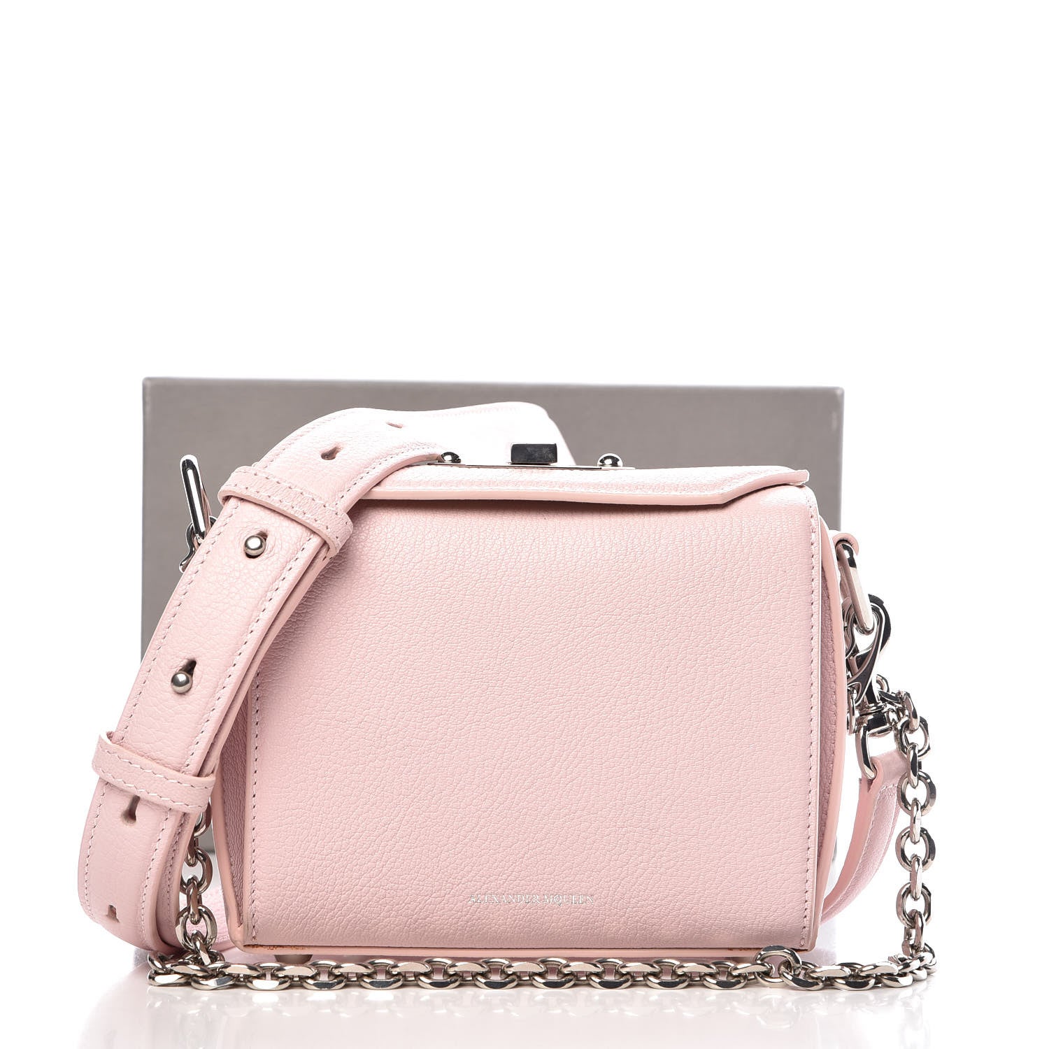 Alexander McQueen Calfskin Box Shoulder Bag 16 Baby Pink 13 of 13