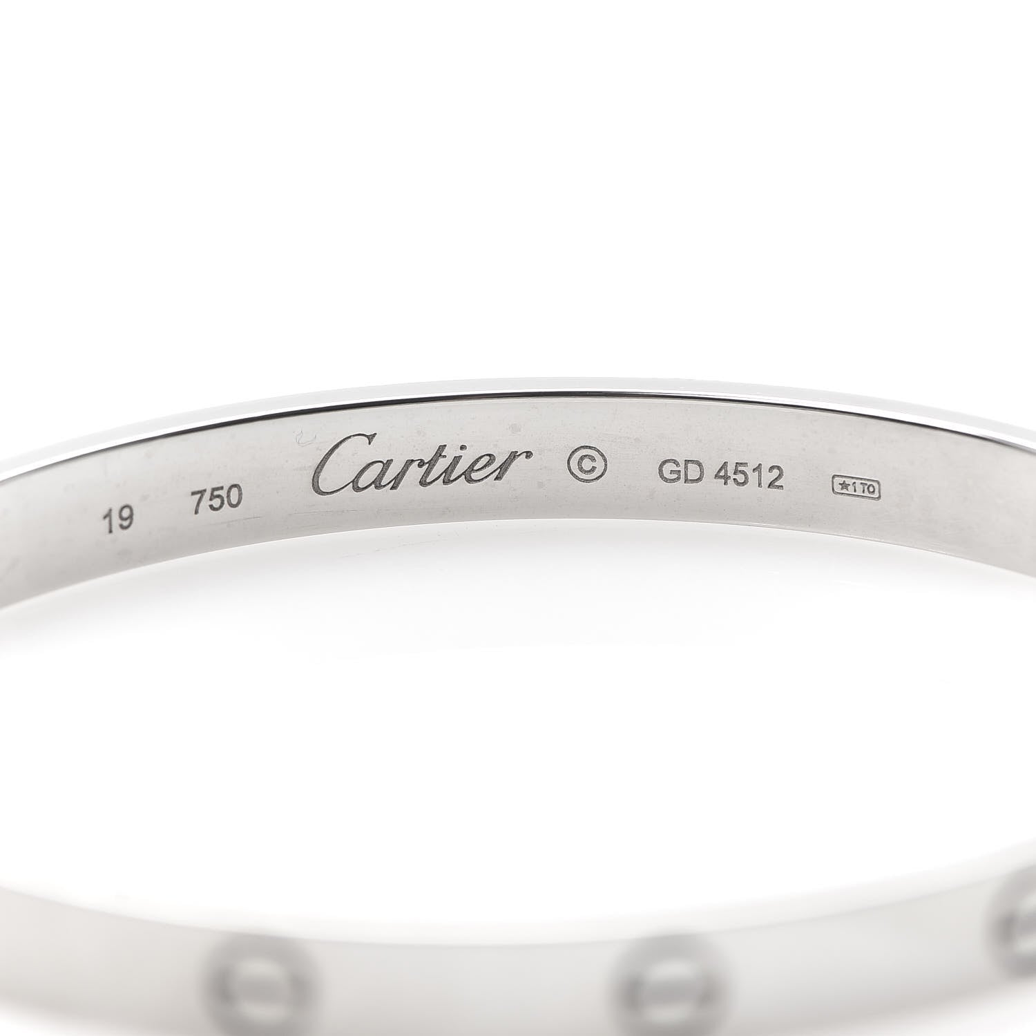 Cartier 18K White Gold LOVE Bracelet 19 4 of 6
