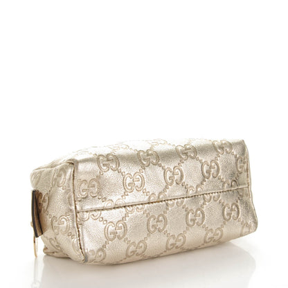 Gucci Metallic Guccissima Small Cosmetic Case Gold 4 of 8