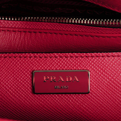 Prada Saffiano Cuir Twin Tote Peonia 5 of 10