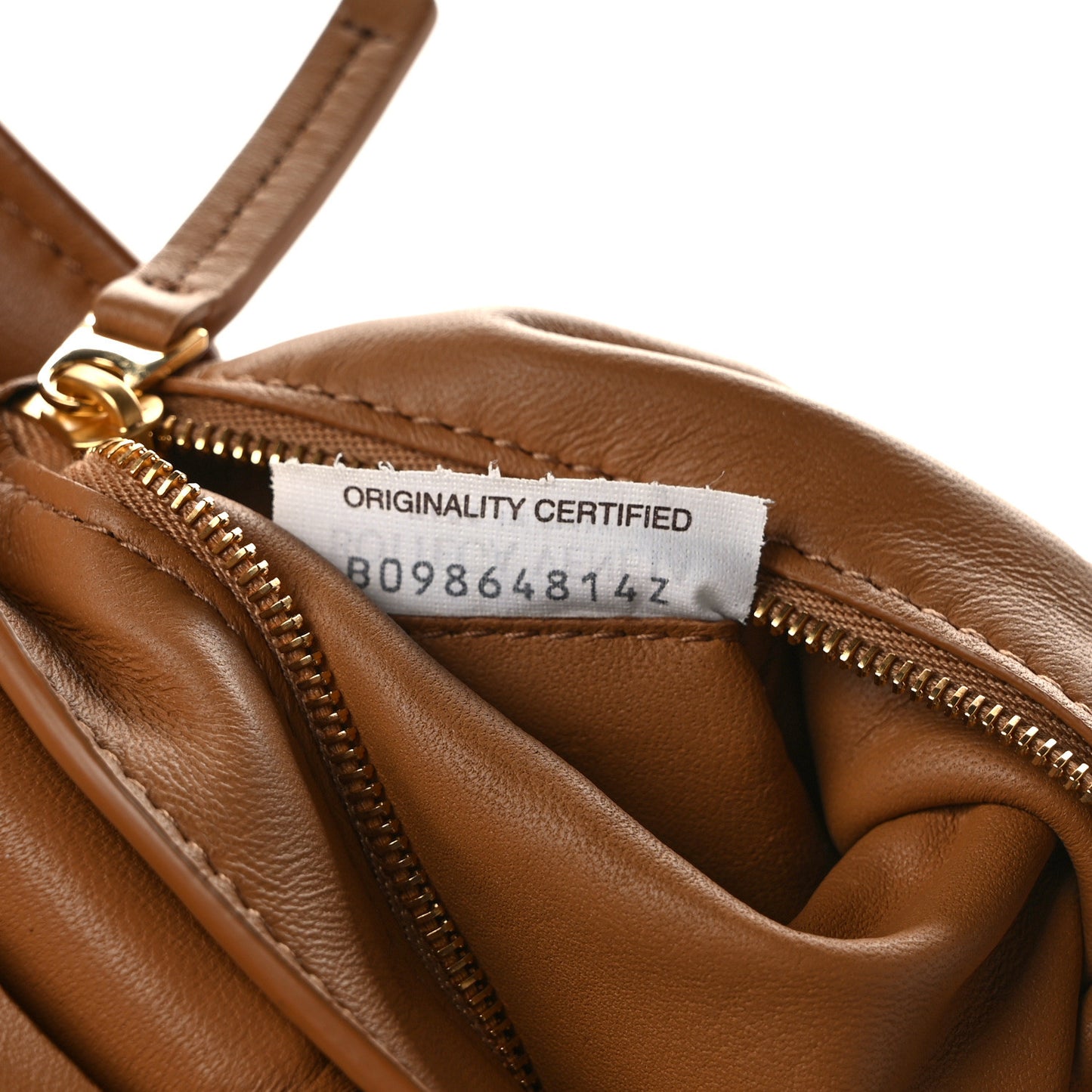 Nappa Maxi Intreccio Padded Cassette Crossbody Bag Caramel