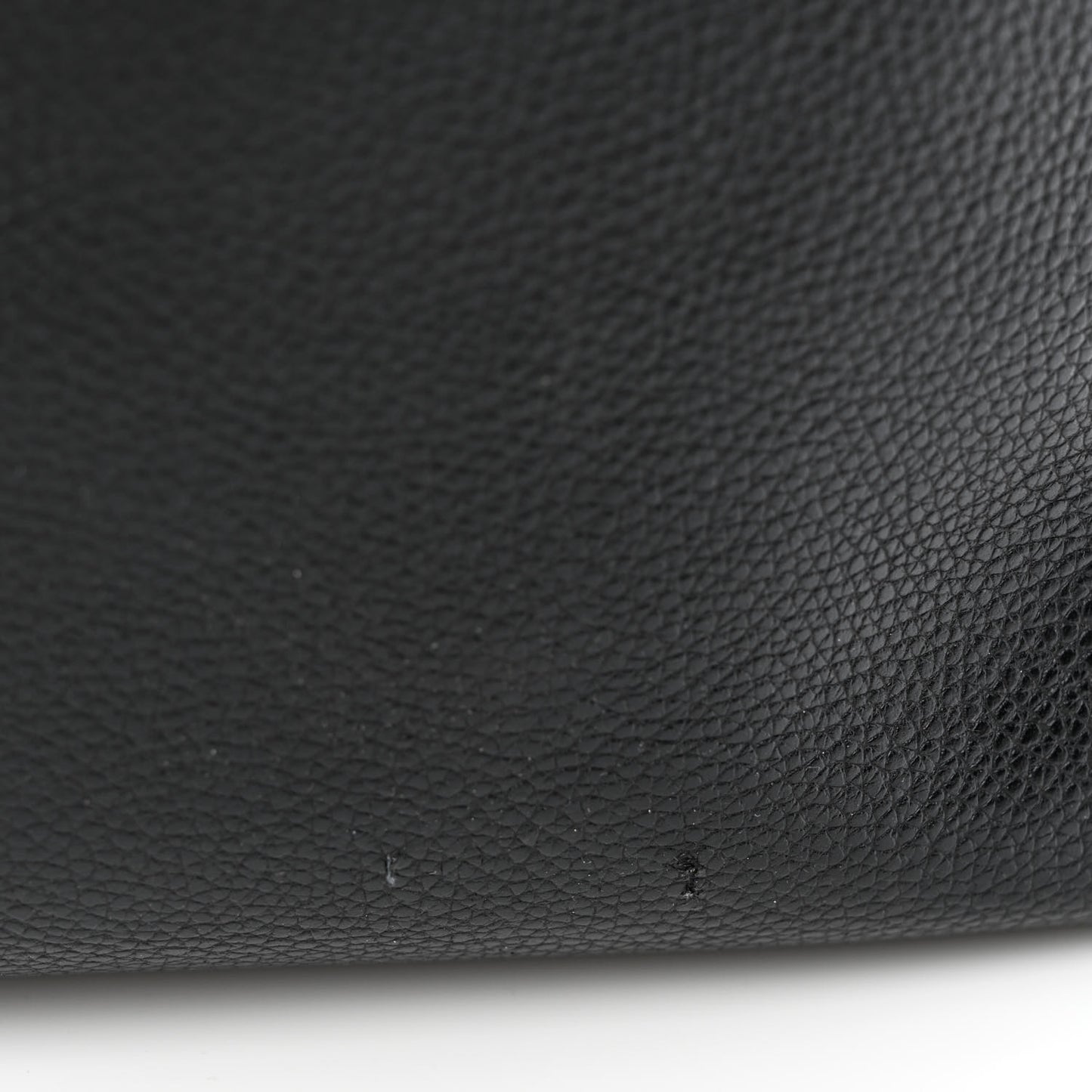 Grained Calfskin Grind Shopper Tote Black