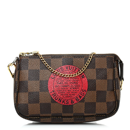 Louis Vuitton Damier Ebene Complice Trunks and Bags Mini Pochette Accessories Red 1 of 7
