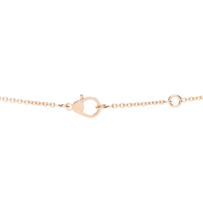 Hermes 18K Rose Gold Diamond Finesse Pendant Necklace 4 of 5