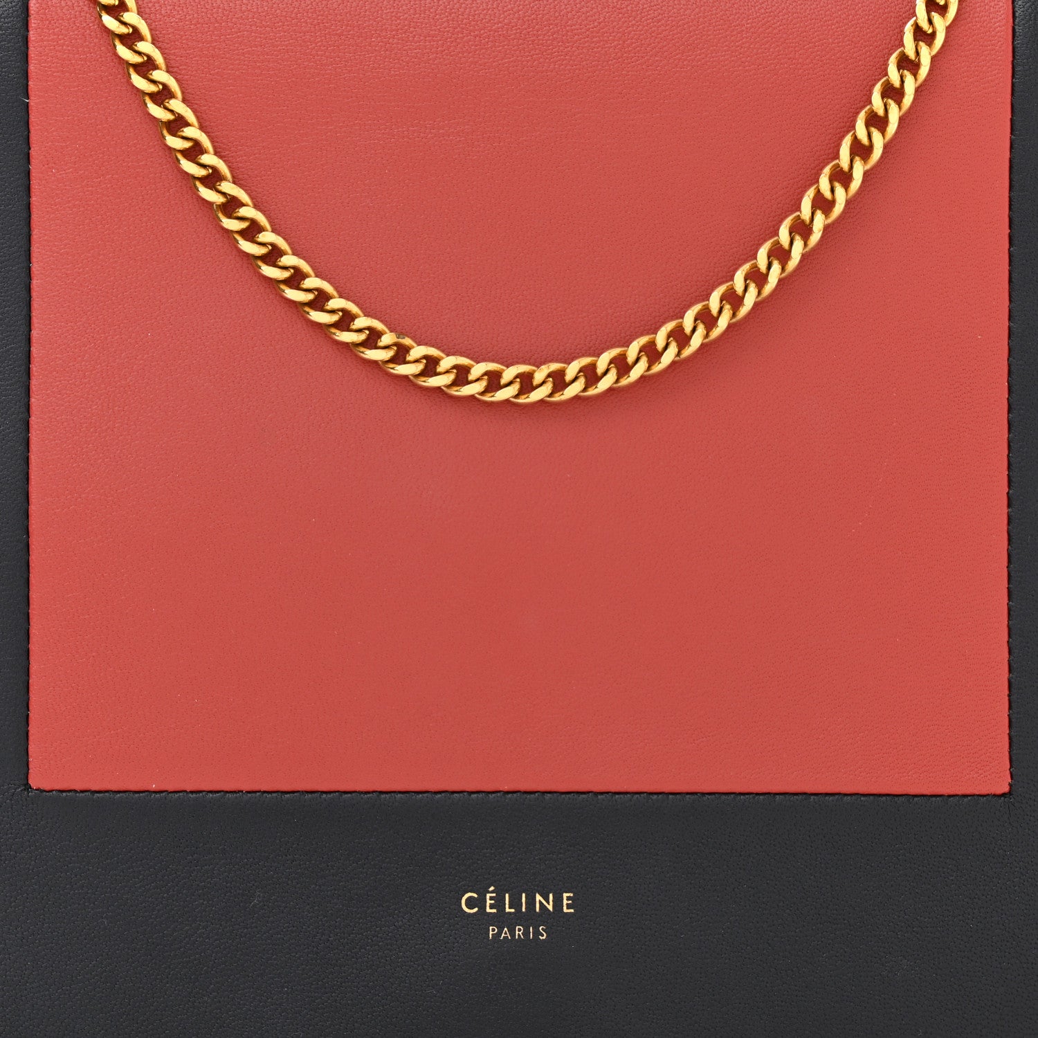 Celine Smooth Lambskin Frame Evening Chain Clutch Dark Navy Claycourt 8 of 10