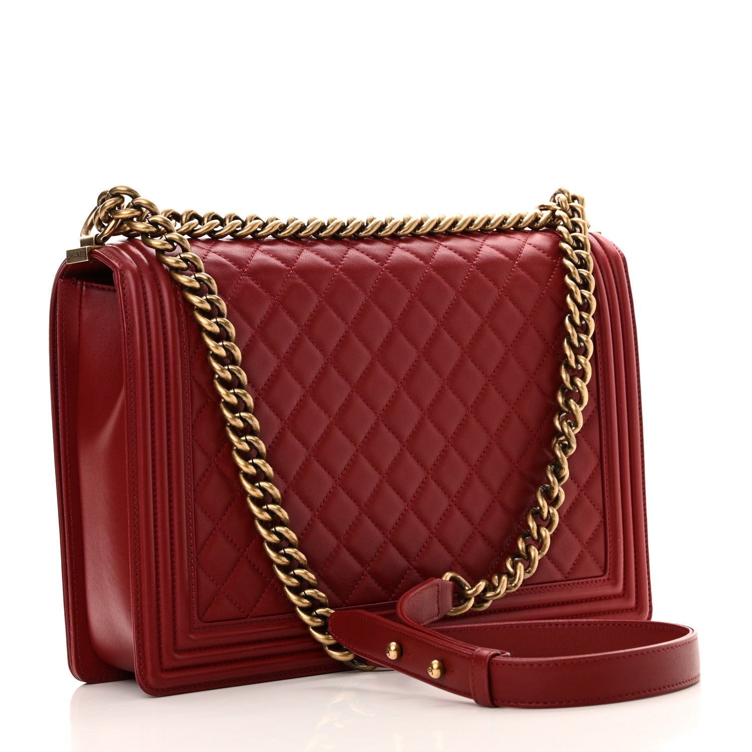 Chanel Lambskin Quilted Large Boy Flap Red 3 of 10