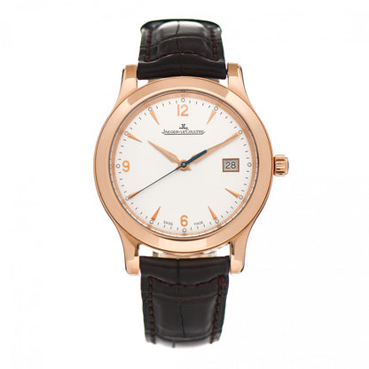 Jaeger-LeCoultre 18K Rose Gold Alligator 40mm Master Control Date Automatic Watch Q147237S 1 of 5