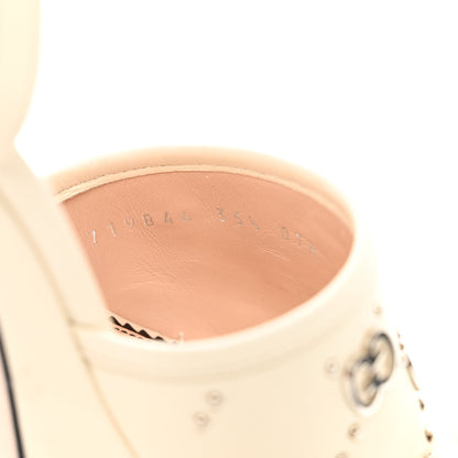 Gucci Malaga Kid Interlocking G Studs 25/85mm Platform Sandals 35.5 Mystic White 8 of 9