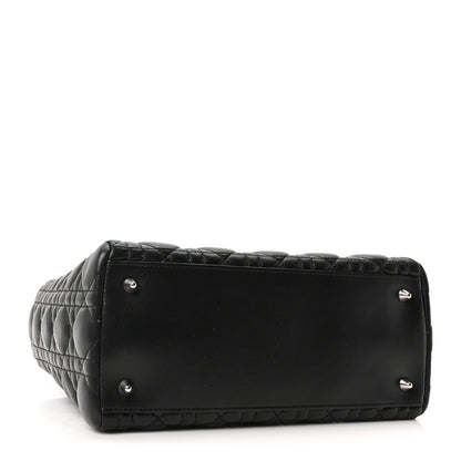 Christian Dior Lambskin Cannage Medium Lady Dior Black 4 of 10