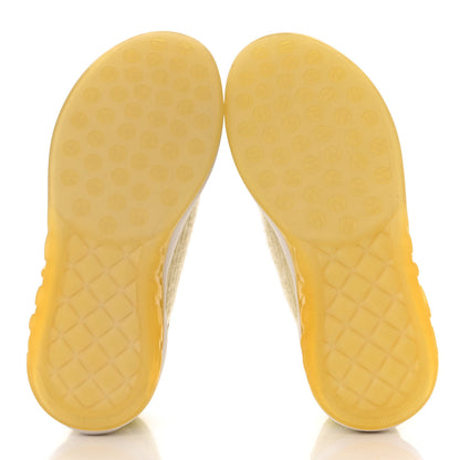Chanel Suede Calfskin Stretch Fabric CC Sneakers 38.5 Yellow 5 of 6