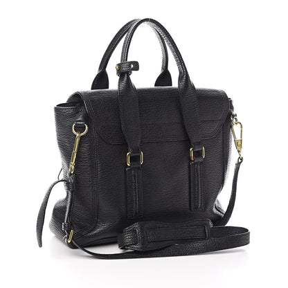 3.1 Phillip Lim 3.1 Textured Calfskin Medium Pashli Satchel Black 3 of 15