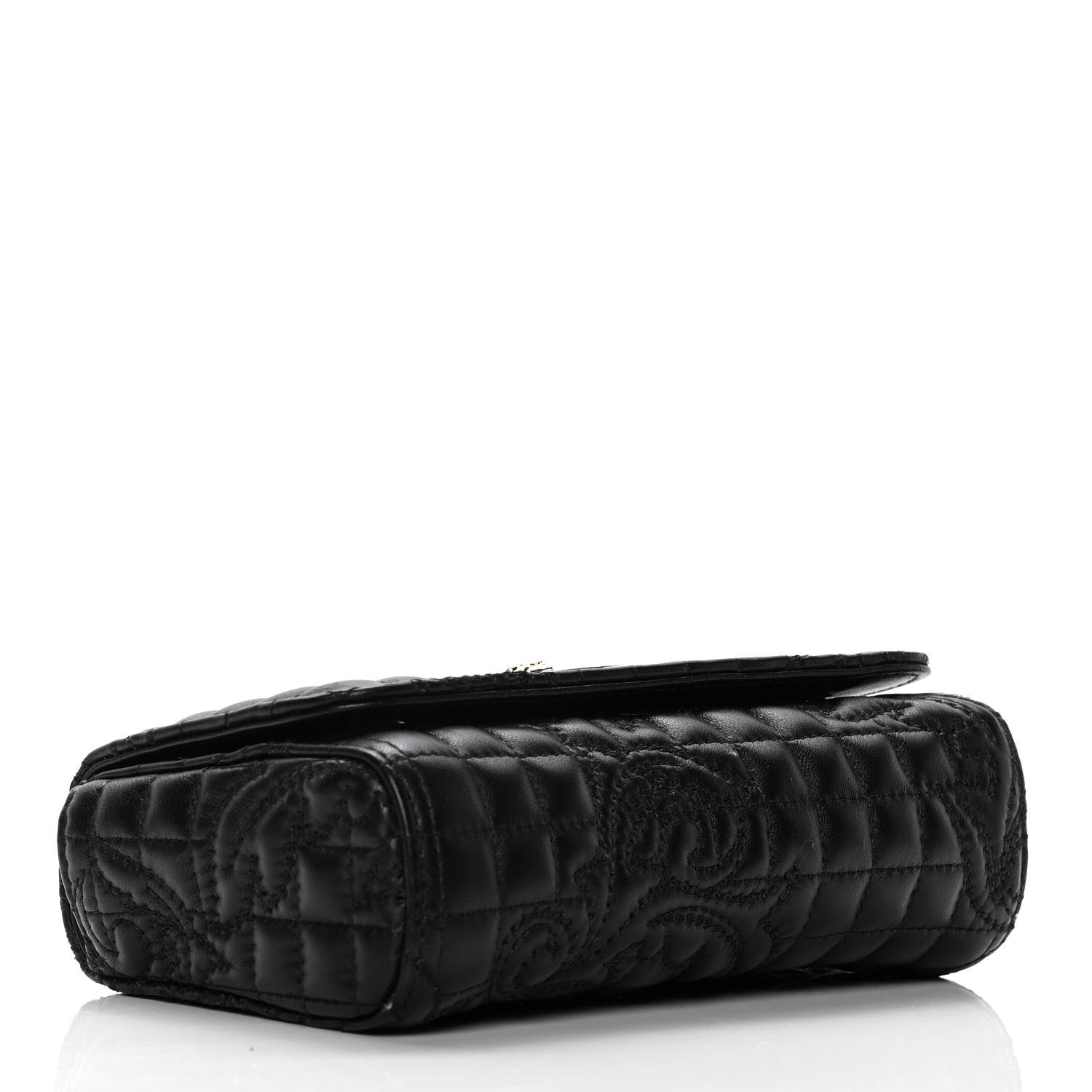 Versace Nappa Barocco Quilted Vanitas Crossbody Black 4 of 9